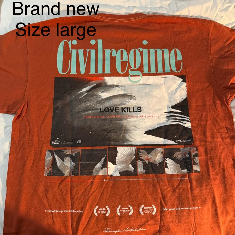 Civil Regime Orange Short Sleeve Tee